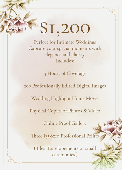 BRONZE WEDDING PACKAGE