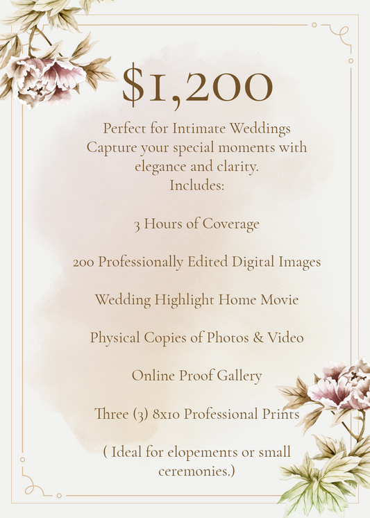 BRONZE WEDDING PACKAGE